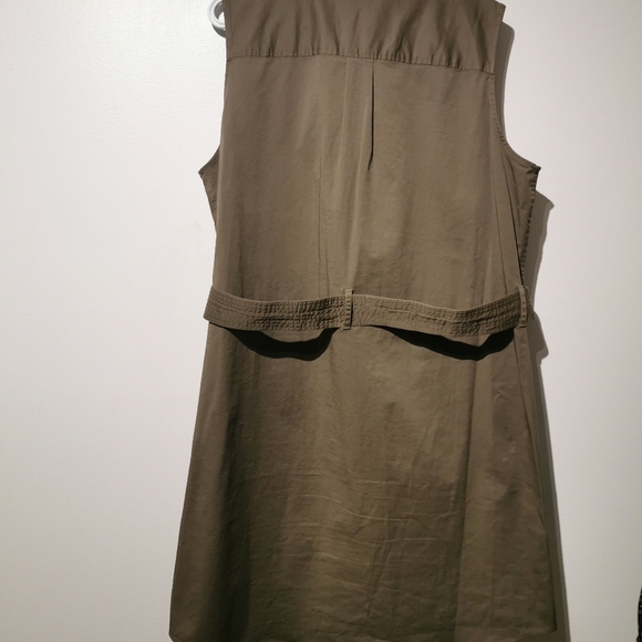 Lauren Ralph Lauren Button Up Front Pockets Tie Front S18 Chic Dress Cotton - Picture 7 of 9